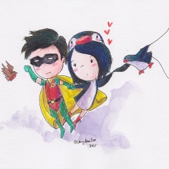 Illustration: Childhood Crush (2015), watercolor, color pencil and ink on paper. 72 dpi