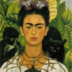 "Self-Portrait with Thorn Necklace and Hummingbird" (1940), Frida Kahlo