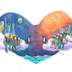 2 Families-2018-watercolor-art-illustration-MaryAnn-Loo