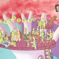 Party-Ji Xiang 88-2022-mural-Singapore-art-MaryAnn-Loo