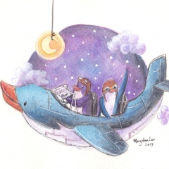 Airplane-Adventure-2017-penguin-flying-art-illustration-MaryAnn-Loo