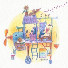 An-Artistic-Adventure-penguin-airplane-art-illustration-MaryAnn-Loo