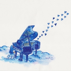 Blue-Piano-Song-2015-art-illustration-music-penguin-MaryAnn-Loo
