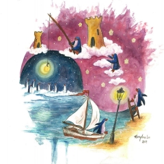 Journey-2-2017-penguin-stars-art-illustration-MaryAnn-Loo