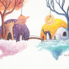 When-Worlds-Connect-2017-penguin-bridge-art-illustration-MaryAnn-Loo