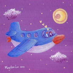 Air-Penguin-2017-flying-adventure-art-painting-MaryAnn-Loo