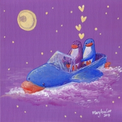 Penguin-Boat-Adventure-2017-love-stars-art-painting-MaryAnn-Loo