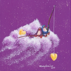 Dream-Catcher-Companions-6-2017-love-penguin-art-illustration-painting-MaryAnn-Loo
