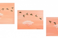 Flight-dreamers-triptych-flying-penguins-MaryAnn-Loo
