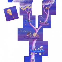 Lovebirds-Dream-Tree-penguin-home-painting-art-illustration-MaryAnn-Loo