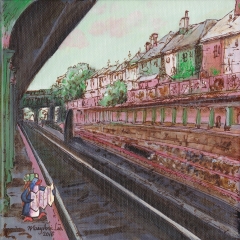 Waiting-2016-penguin-subway-art-illustration-MaryAnn-Loo