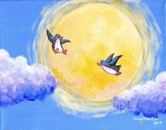 fly-me-to-moon-illustration-painting-art-penguin-cloud-MaryAnn-Loo