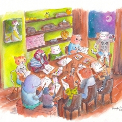 Art-Jam-Party-2018-penguin-animals-art-illustration-MaryAnn-Loo